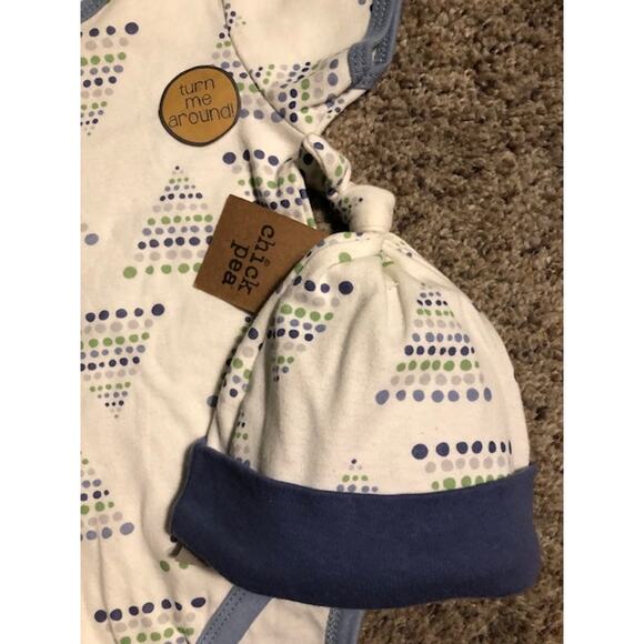 **NWT**  Chick Pea Boys Infant Onesie with Cap - Size 6/9 months - Picture 3 of 4